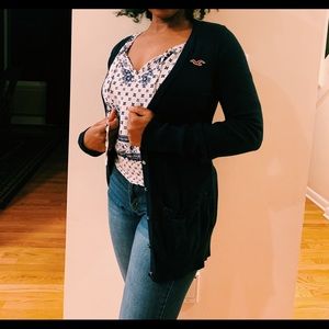 Navy Blue Hollister Cardigan